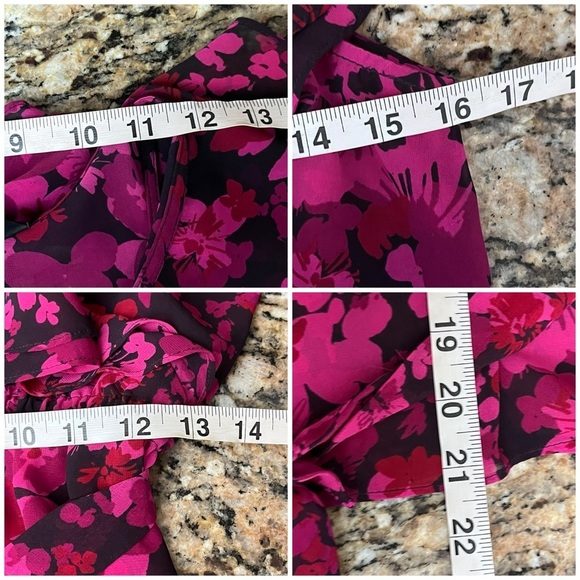 Vtg Y2K Express Sheer Floral Ruffle Top M Dark Romantic Goth Fairy Coquette - Picture 6 of 11